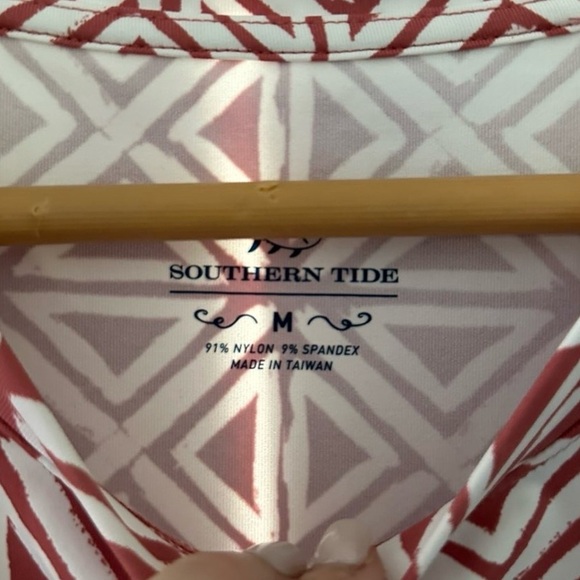 Southern Tide-Women's Chanelle Performance Geo Dress-Dusty Coral-size M-NWT - Picture 6 of 11